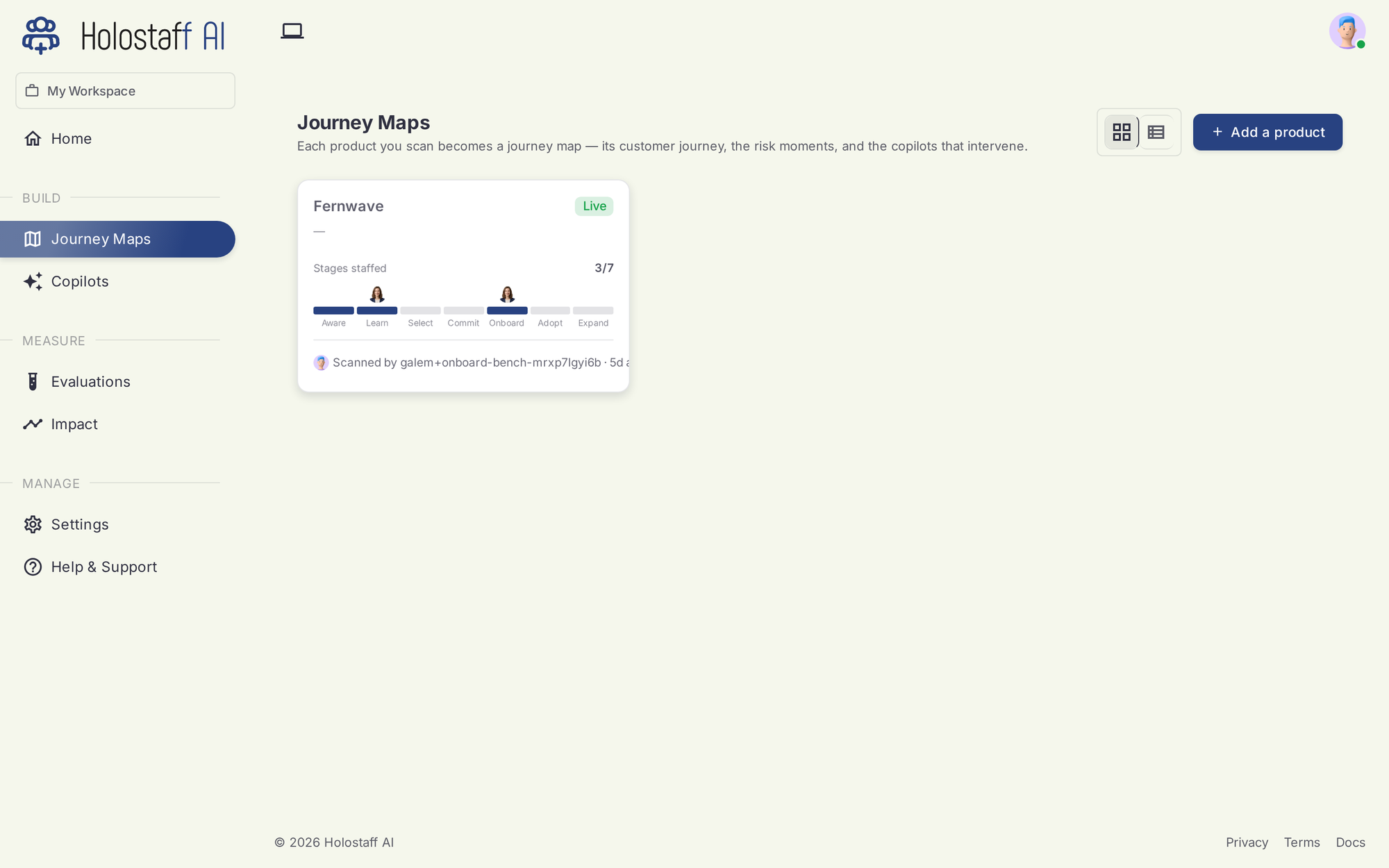 The Journey Maps list